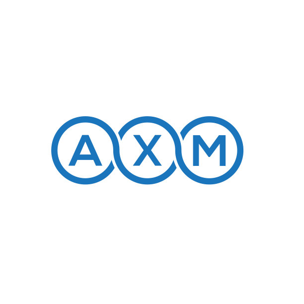 白色背景上的AXM字母Logo设计图片下载