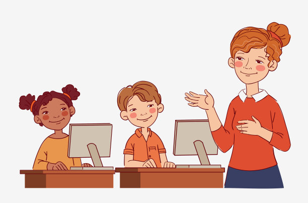 计算机课上的老师。学校资讯学课程的概念图片下载