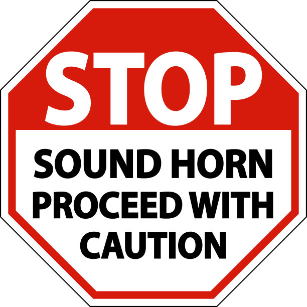 鸣笛，请在白色背景上使用警告标志图片下载
