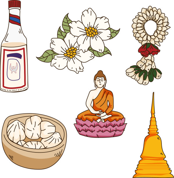 泰国风格的洒水对象图片下载