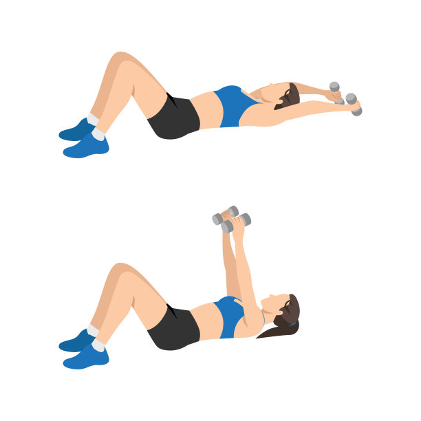 正在做哑铃套头衫运动的女人图片下载