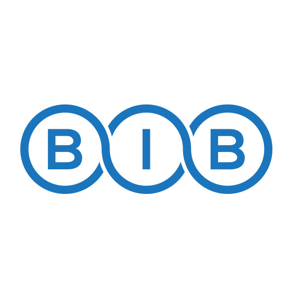 白色背景上的BIB字母标志设计图片下载