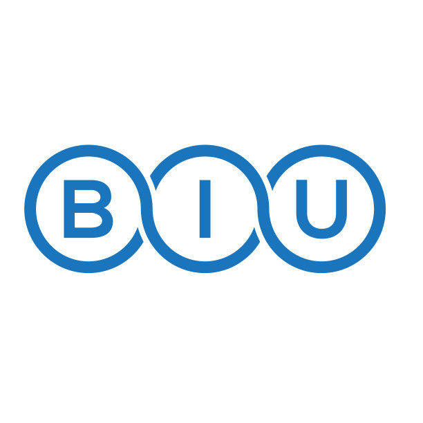白色背景上的BIU字母标志设计图片下载