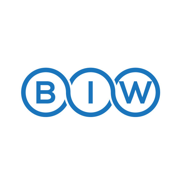 Mobilebiw字母标志设计在白色背景图片下载