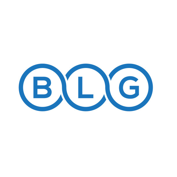 白色背景上的BLG字母标志设计图片下载