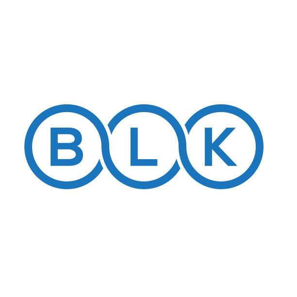 白色背景上的BLK字母标志设计图片下载