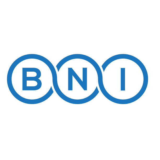 白色背景上的BNI字母标志设计图片下载