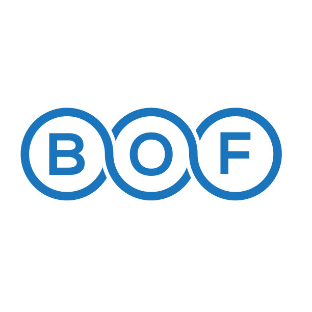 Bof字母标志设计在白色背景Bof图片下载