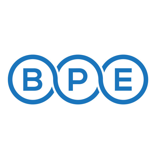 Bpe字母标志设计在白色背景Bpe图片下载