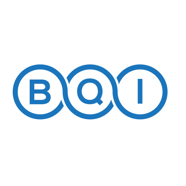 Bqi字母标志设计在白色背景Bqi图片下载