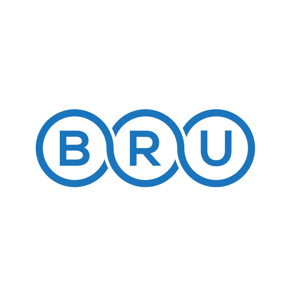白色背景上的BRU字母LOGO设计图片下载
