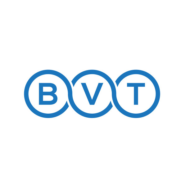 白色背景上的BVT字母标志设计图片下载