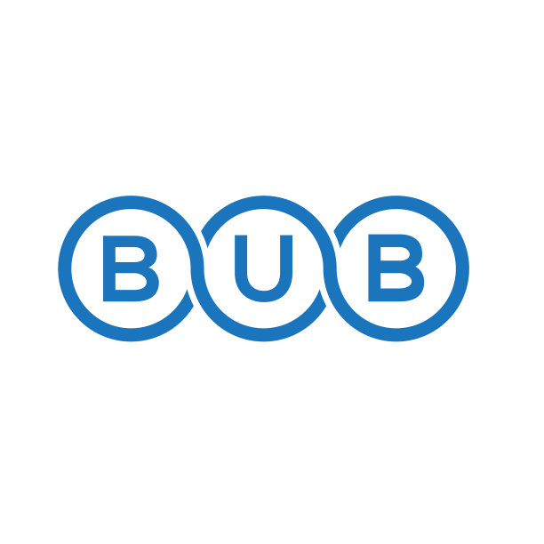 白色背景上的BUB字母标志设计图片下载