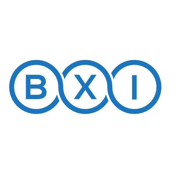 Bxi字母标志设计在白色背景Bxi图片下载
