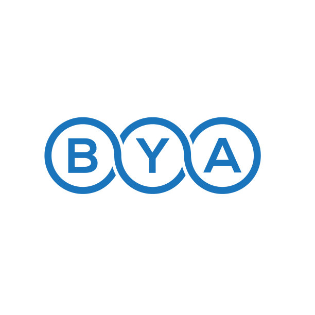 白色背景上的bya字母Logo设计图片下载