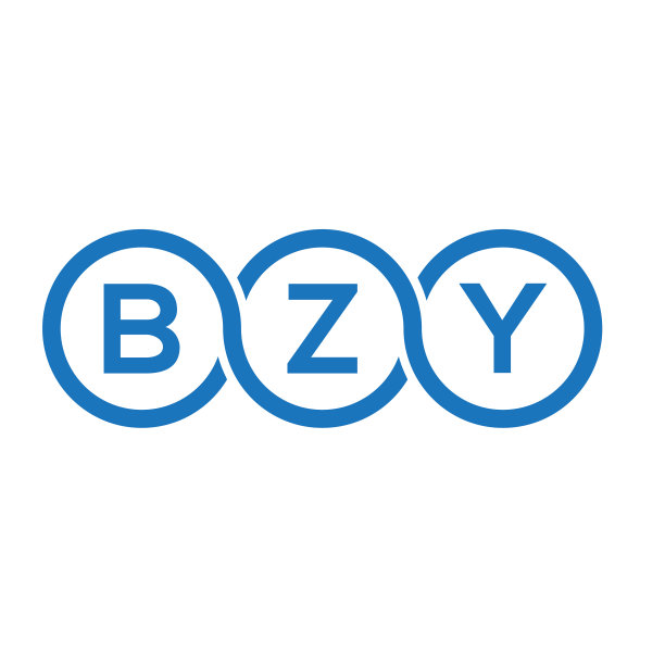 白色背景上的BZY字母标志设计图片下载
