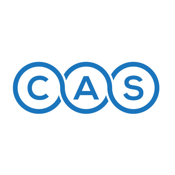 Cas字母标志设计在白色背景Cas图片下载