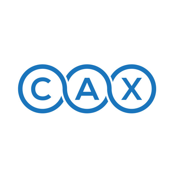 白色背景上的CAX字母Logo设计图片下载