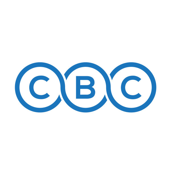 白色背景上的CBC字母标志设计图片下载
