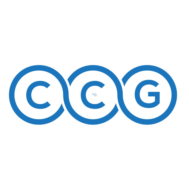 白色背景上的CCG字母标志设计图片下载