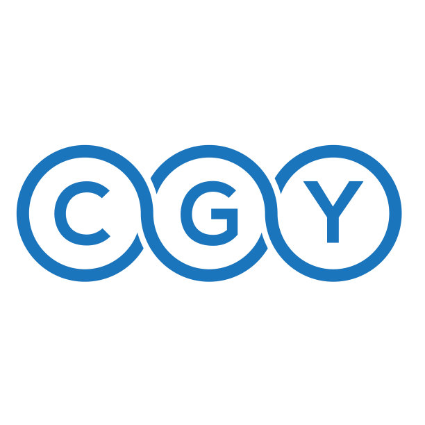 白色背景上的CGY字母标志设计图片下载