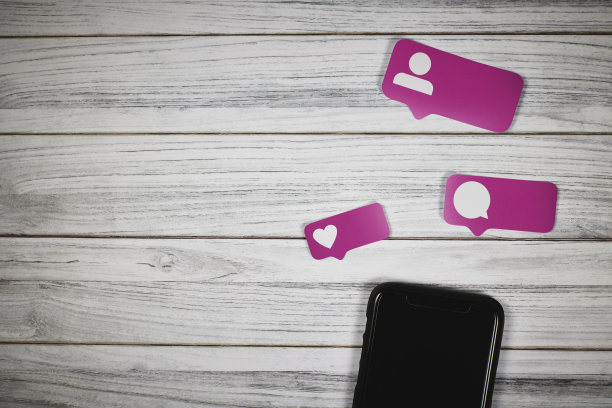 智能手机con iconone社交媒体-库存照片图片下载