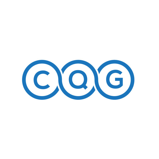 白色背景上的mobilecqg字母logo设计图片下载