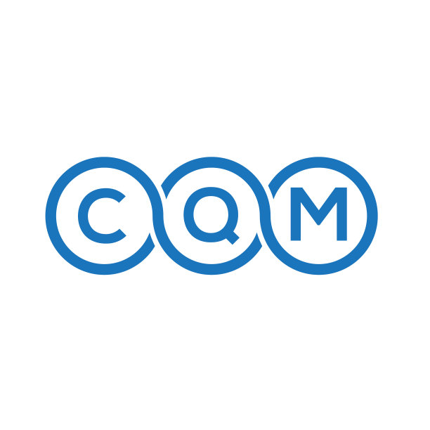 白色背景上的CQM字母Logo设计图片下载