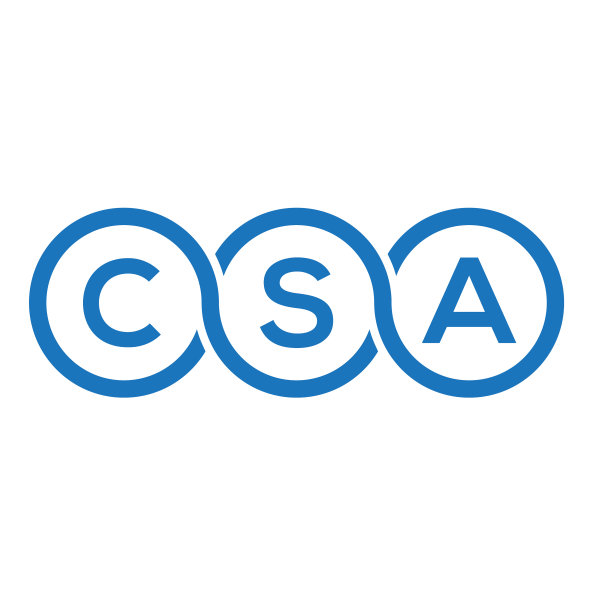 CSA字母标志设计，黑色背景图片下载