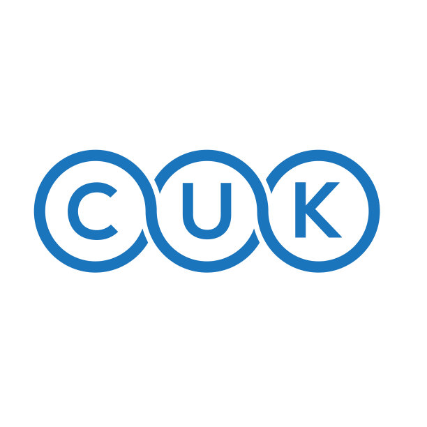 黑色背景上的 CUK 字母标志设计图片下载