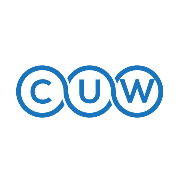 黑色背景上的CUW字母logo设计图片下载