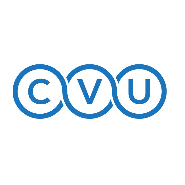 黑色背景上的CVU字母标志设计图片下载