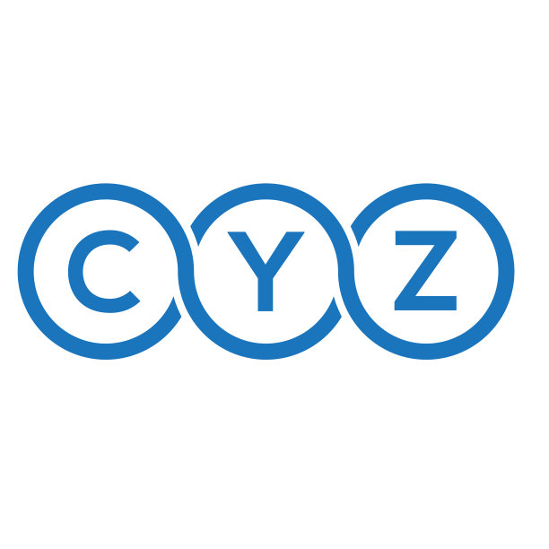 黑色背景上的CYZ字母标志设计图片下载
