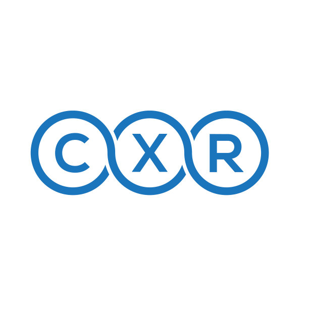 黑色背景上的CXR字母标志设计图片下载