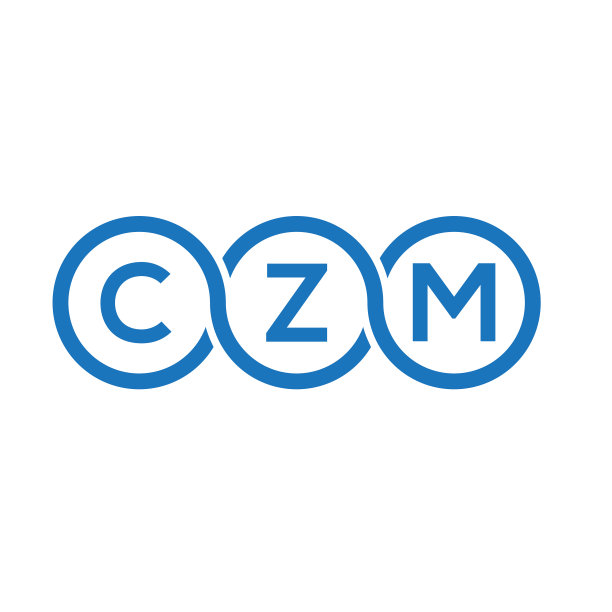黑色背景上的字母CZM标志设计图片下载