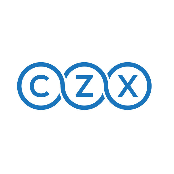 CZX字母标志设计在黑色背景CZX图片下载