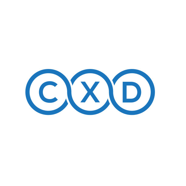 黑色背景上的cxd字母标志设计图片下载