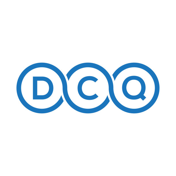 DCQ字母标志设计上的黑色背景图片下载