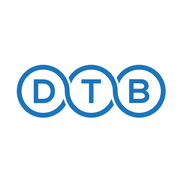 DTB字母标志设计在黑色背景上图片下载