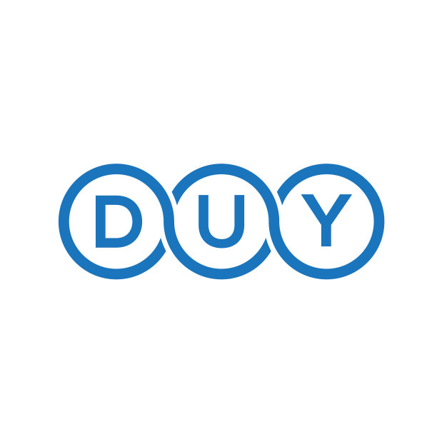 黑色背景上的DUY字母标志设计图片下载