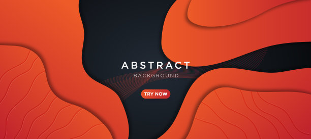 摘要黑色和红色梯度流体波背景具有几何形状。现代的背景。可以用于登陆页，书籍封面，小册子，传单，杂志，任何品牌，横幅，标题，演示，和墙纸背景素材图片