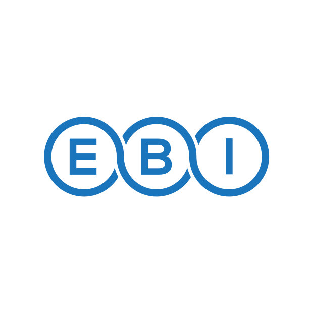 黑色背景上的EBI字母logo设计图片下载