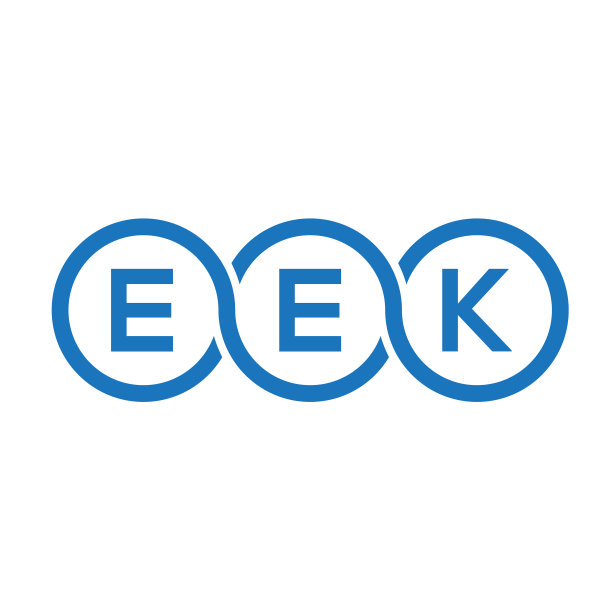 黑色背景上的EEK字母标志设计图片下载