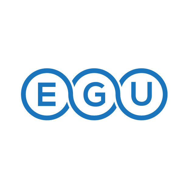 黑色背景上的EGU字母logo设计图片下载