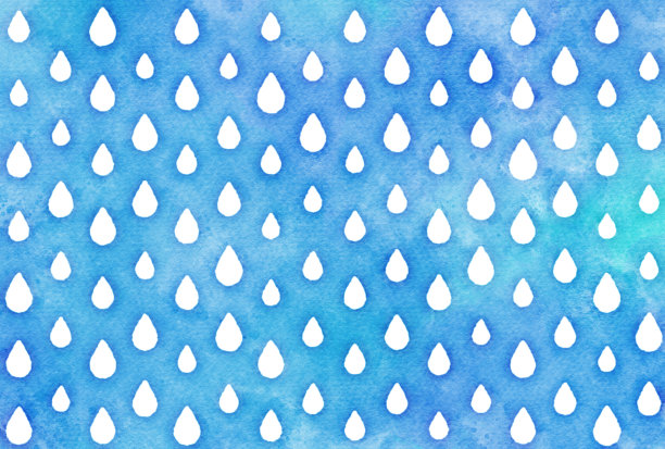 水彩风格蓝色滴插图图片下载