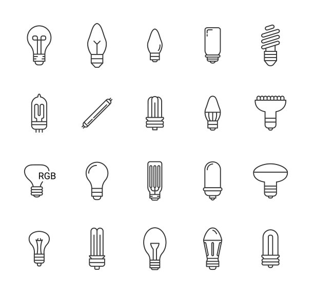 灯泡线图标设置灯泡描边灯图片下载