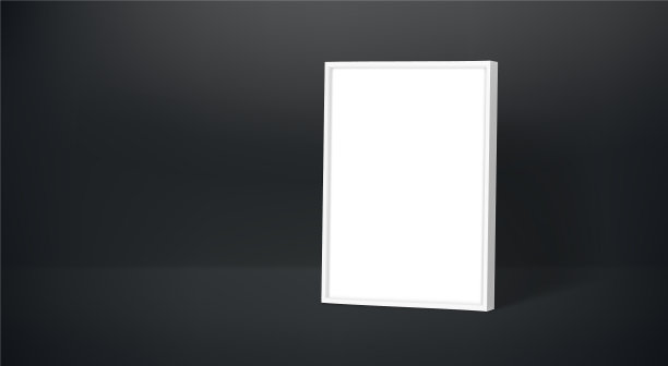 黑色的内部与白色空白框架横幅图片下载