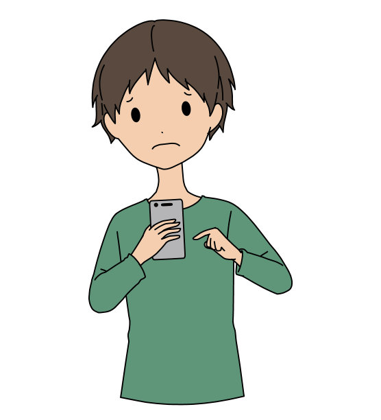 一名男子用困惑的表情操作智能手机的插图图片下载