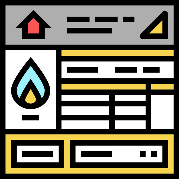 气体安全证书颜色图标图片下载
