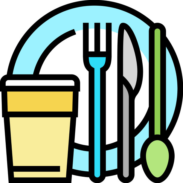 餐具塑料颜色图标图片下载